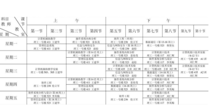 计算机学生晒出课表，只要专业选得“好”，大学的充实感堪比高中