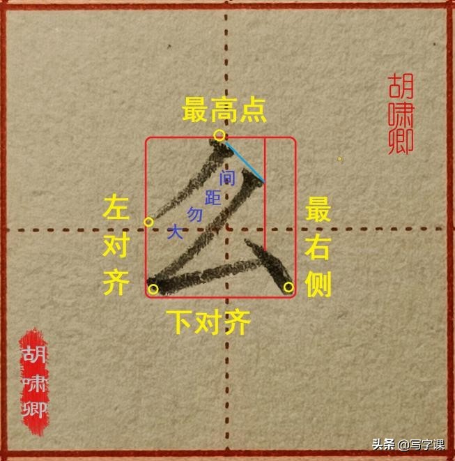 干货！精讲16个常用字，图解结构、技法总结，帮你写出漂亮的字