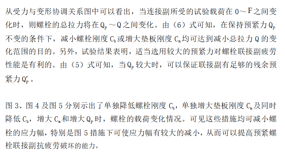 螺栓疲劳的交变应力分析