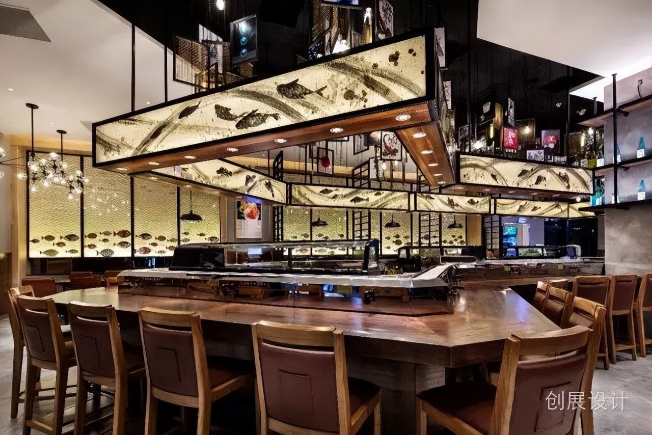 网红日式料理寿司店设计案例，东莞板井寿司，by创展空间设计