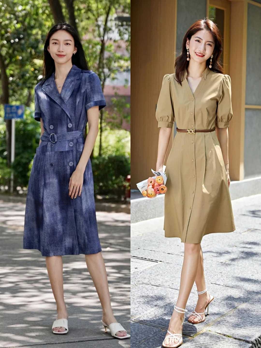 奔三奔四穿连衣裙别“老一套”，学习这些选款和搭配，真的太美了