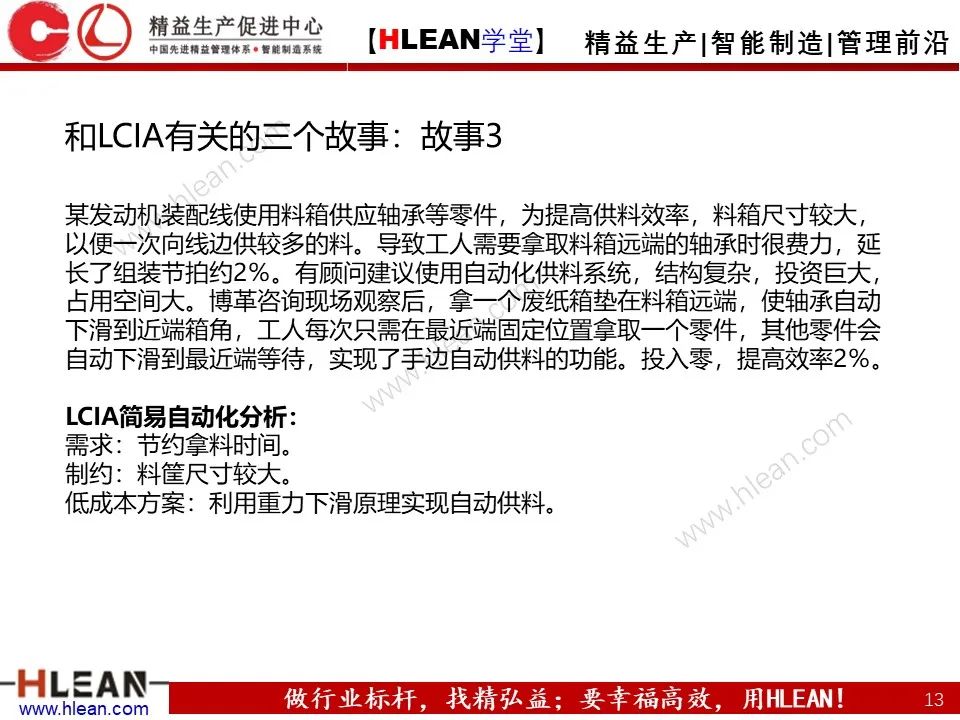 「精益学堂」案例详解 LCIA低成本自动化