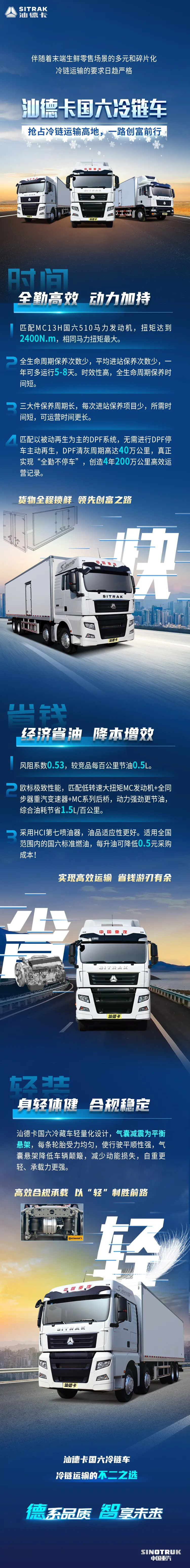 汕德卡國六冷鏈車 搶占冷鏈運輸高地 一路創富前行