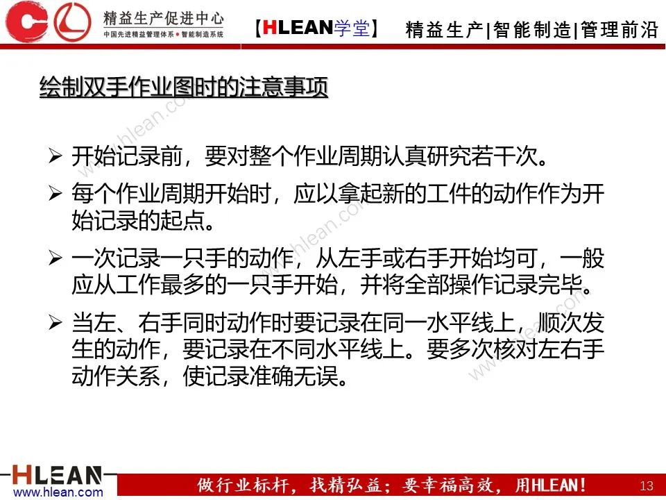 「精益學堂」IE七大手法之雙手法