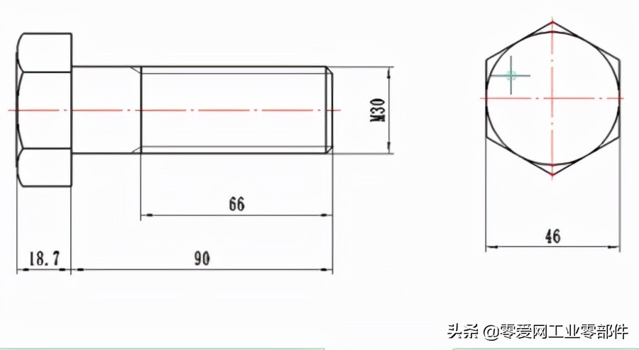 对螺栓尺寸图纸怎么画？有哪些画法？