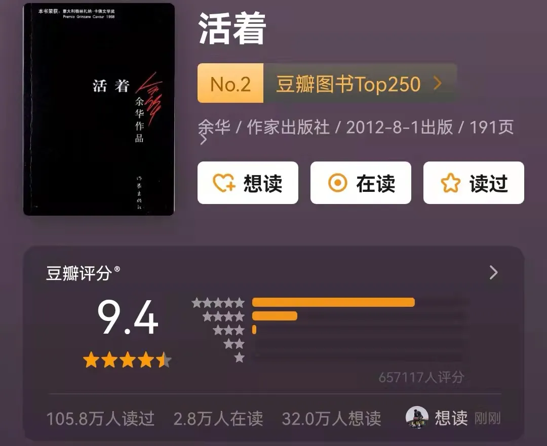 20本豆瓣读书评分人数10万+的超高分好书，你读过几本？