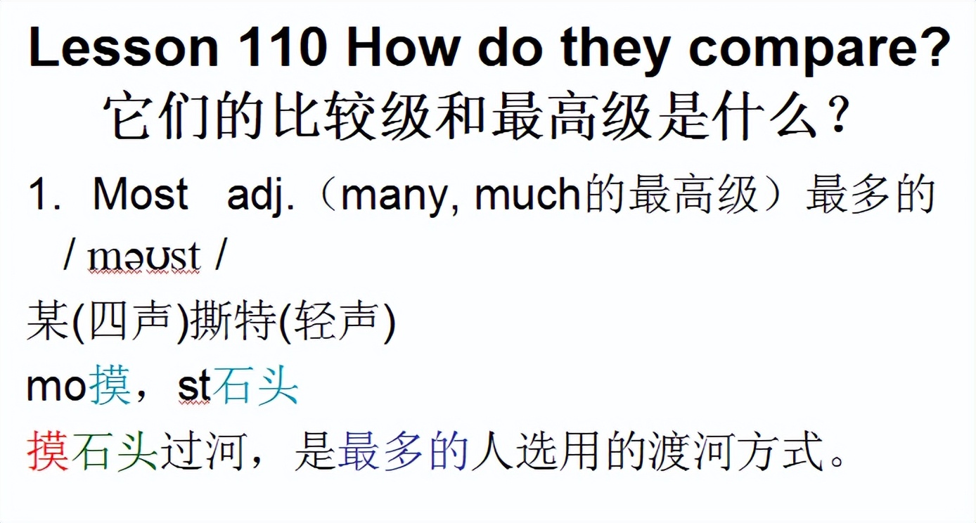 新概念英語第一冊 音标課件自學整理lesson 110 How Do They Compare 天天看點