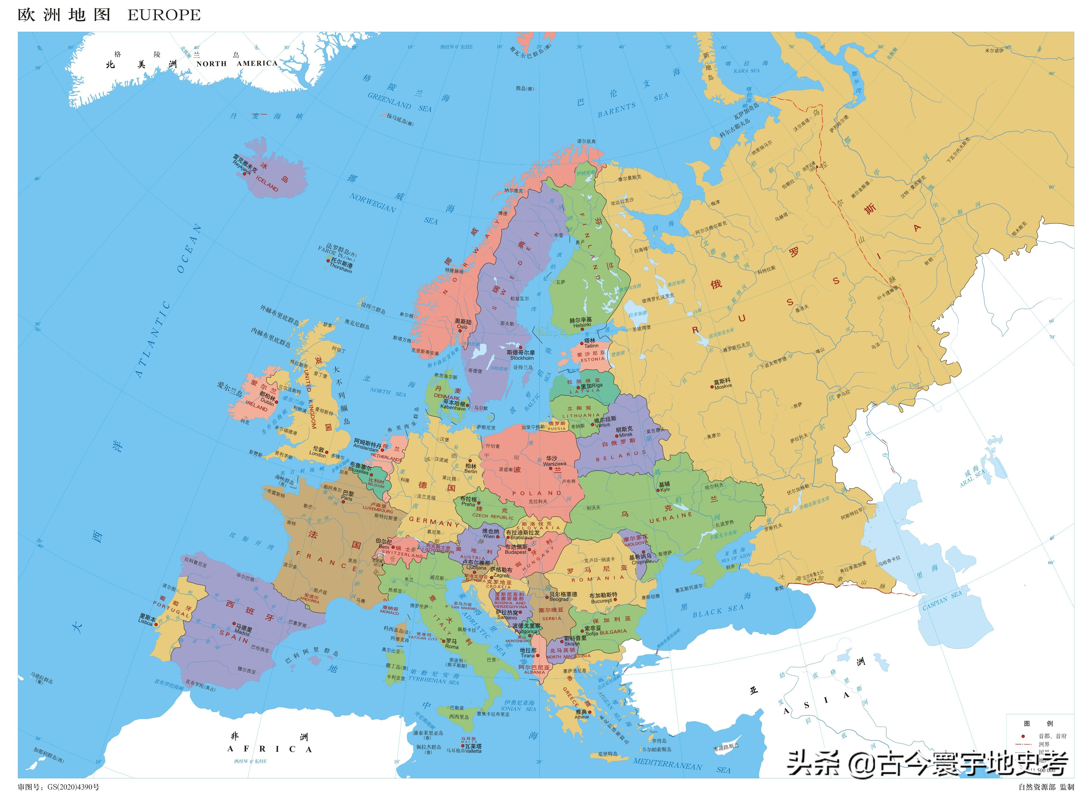 歐洲國家地圖 歐洲48個國家分別是-千百科