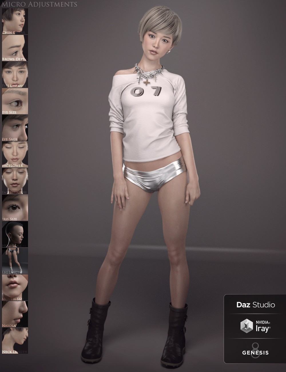 DAZ Studio软件制作3D现代写实风格美女静帧