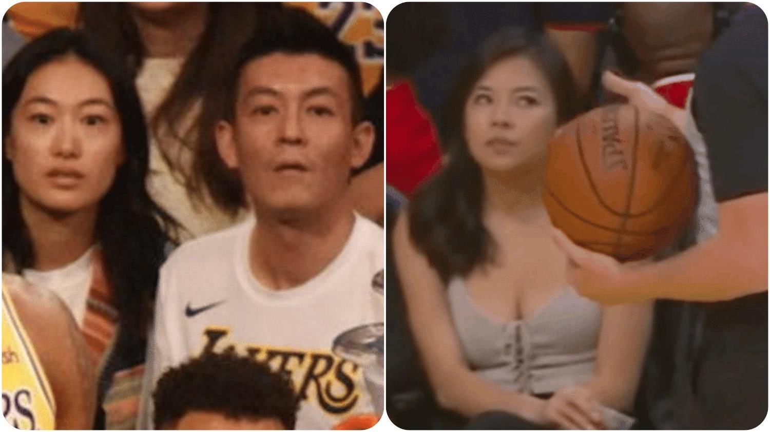 nba主场哪些有球迷（湖人主场女球迷很漂亮，镜头给足4秒钟，男友很像国内某明星）