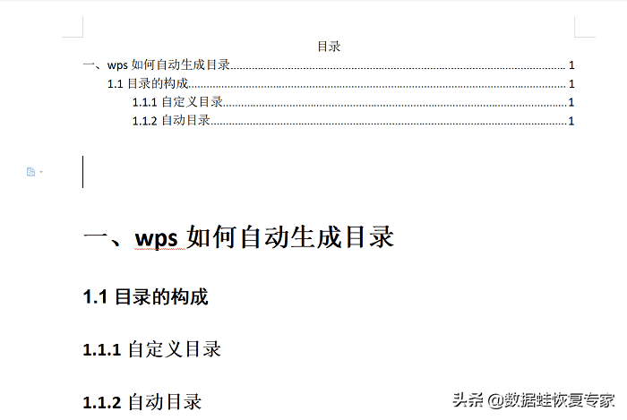 wps怎么自动生成目录页码（最新版wps如何自动生成目录）(5)