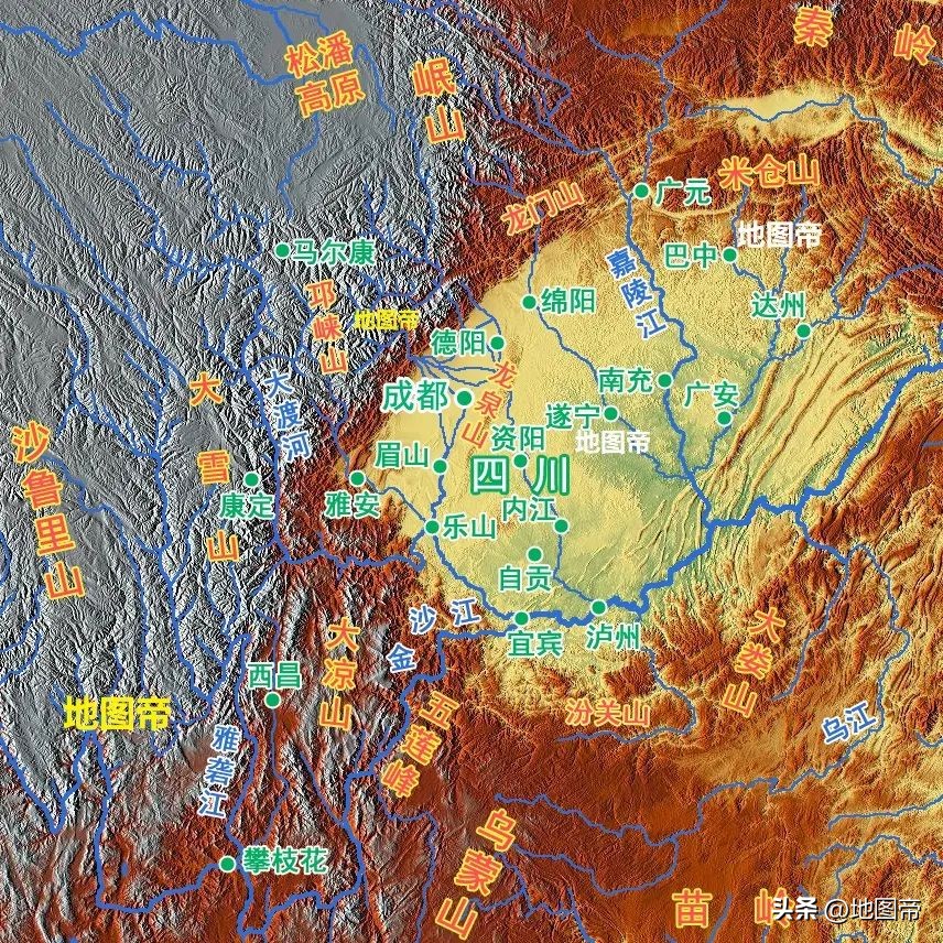 长江地图路线全图（长江位置地图线路）-第3张图片-科灵网