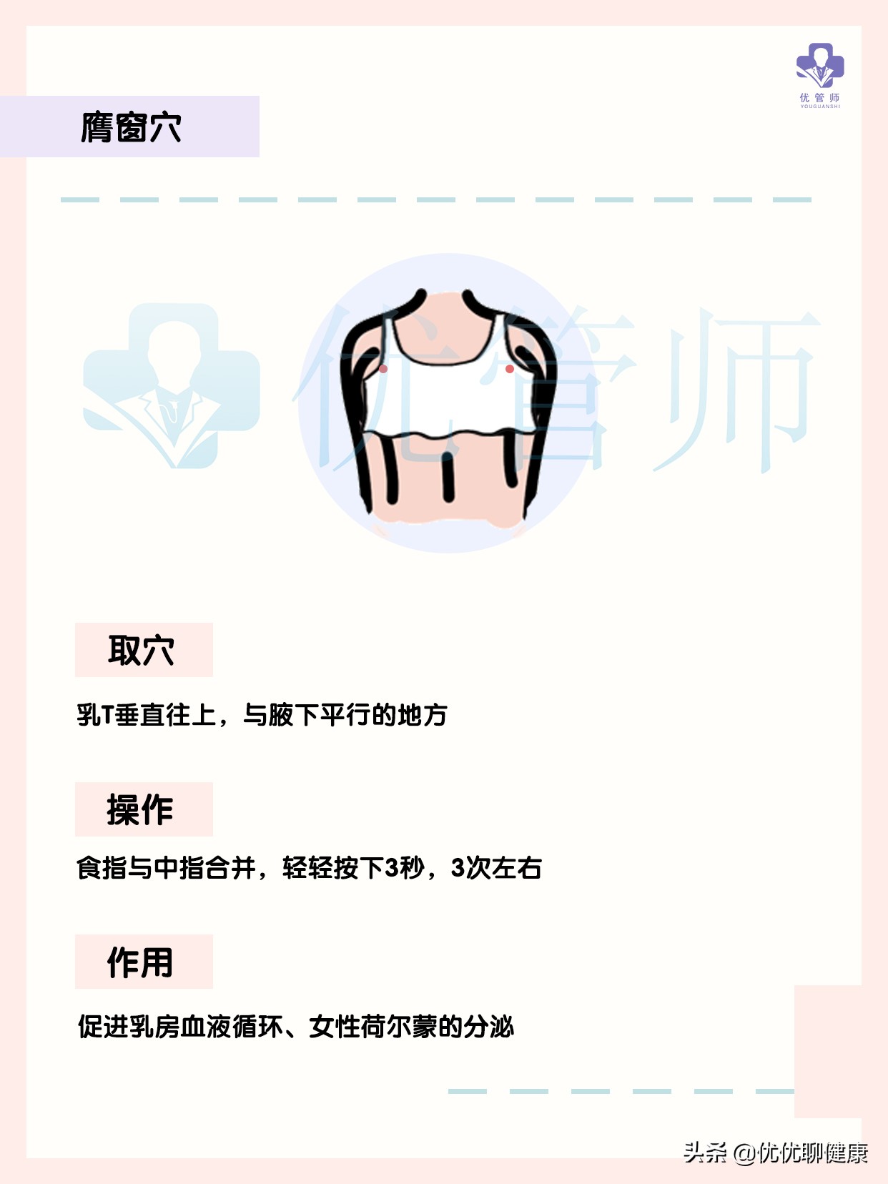 女性胸部外扩、下垂怎么办？6个胸部穴位按摩方法，建议收藏