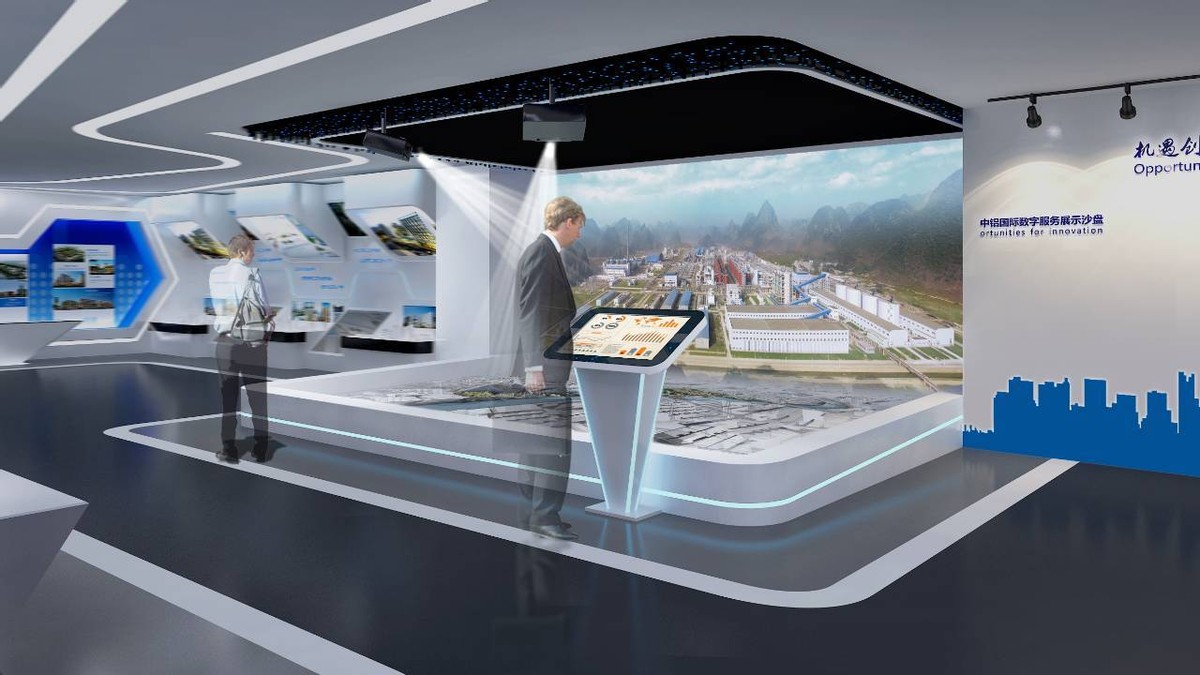 全息幻影立体成像类数字沙盘主要有360°全息投影和单面180°全息投影