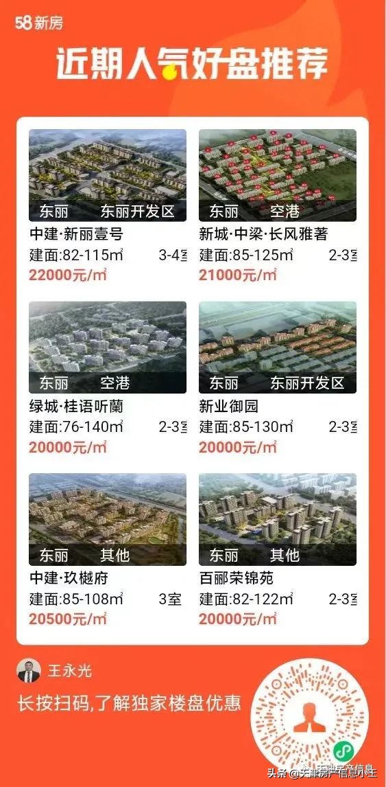 天津刚需户型总价越来越低，70平两居，80平米建三居