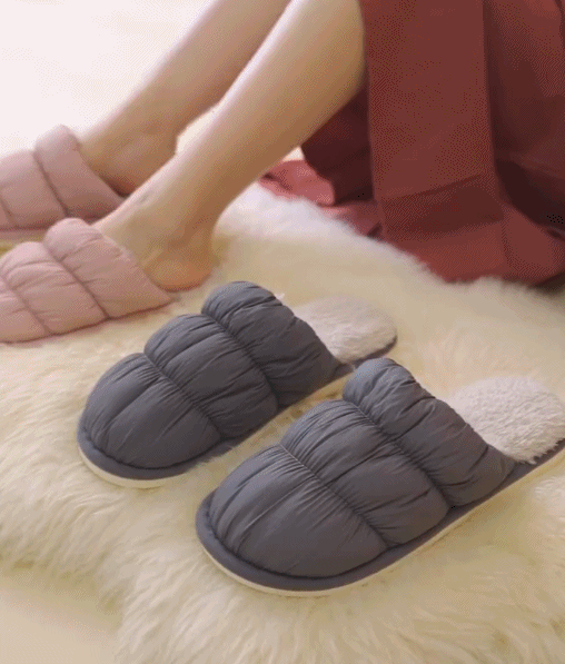 这双颜值炸裂的“羽绒棉拖鞋”，软乎乎暖烘烘，3秒回温