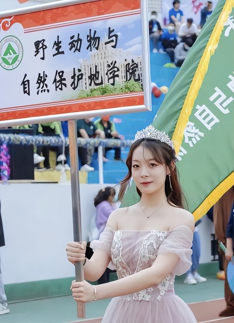 东北林业大学运动会,举牌美女因超高颜值火了,评论区却酸声一片