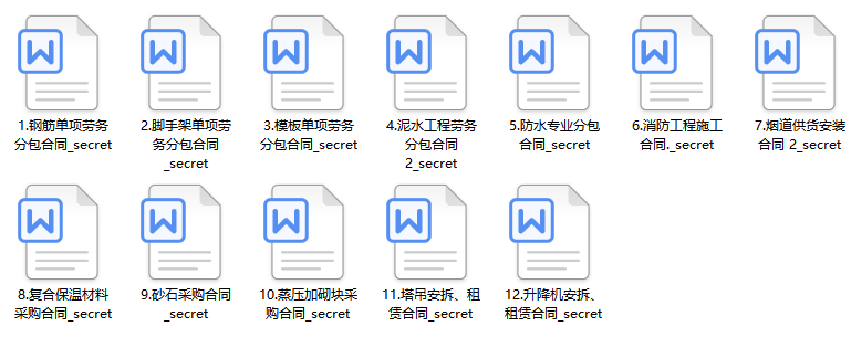劳务分包很麻烦？中建施工合同及劳务分包合同范本（12套385页）
