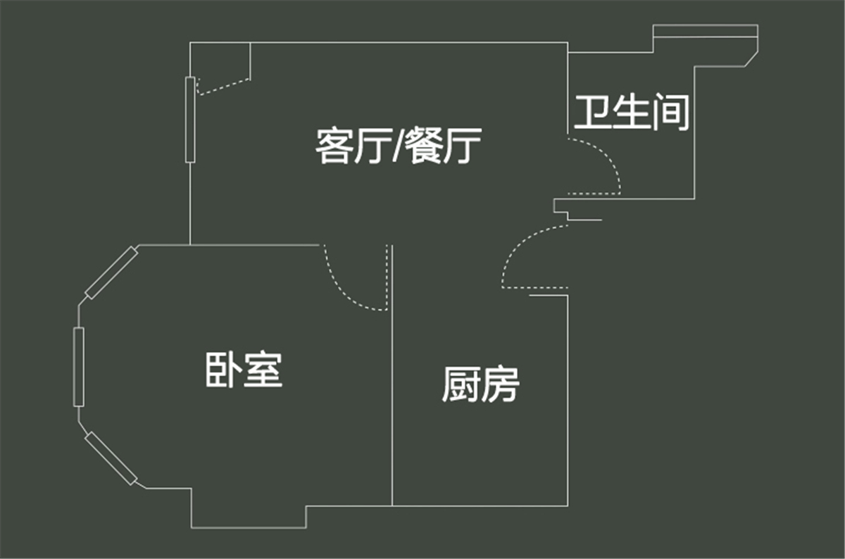 他翻新29㎡蜗居：拆掉隔断做全开放空间，利用3米4层高做夹层卧室