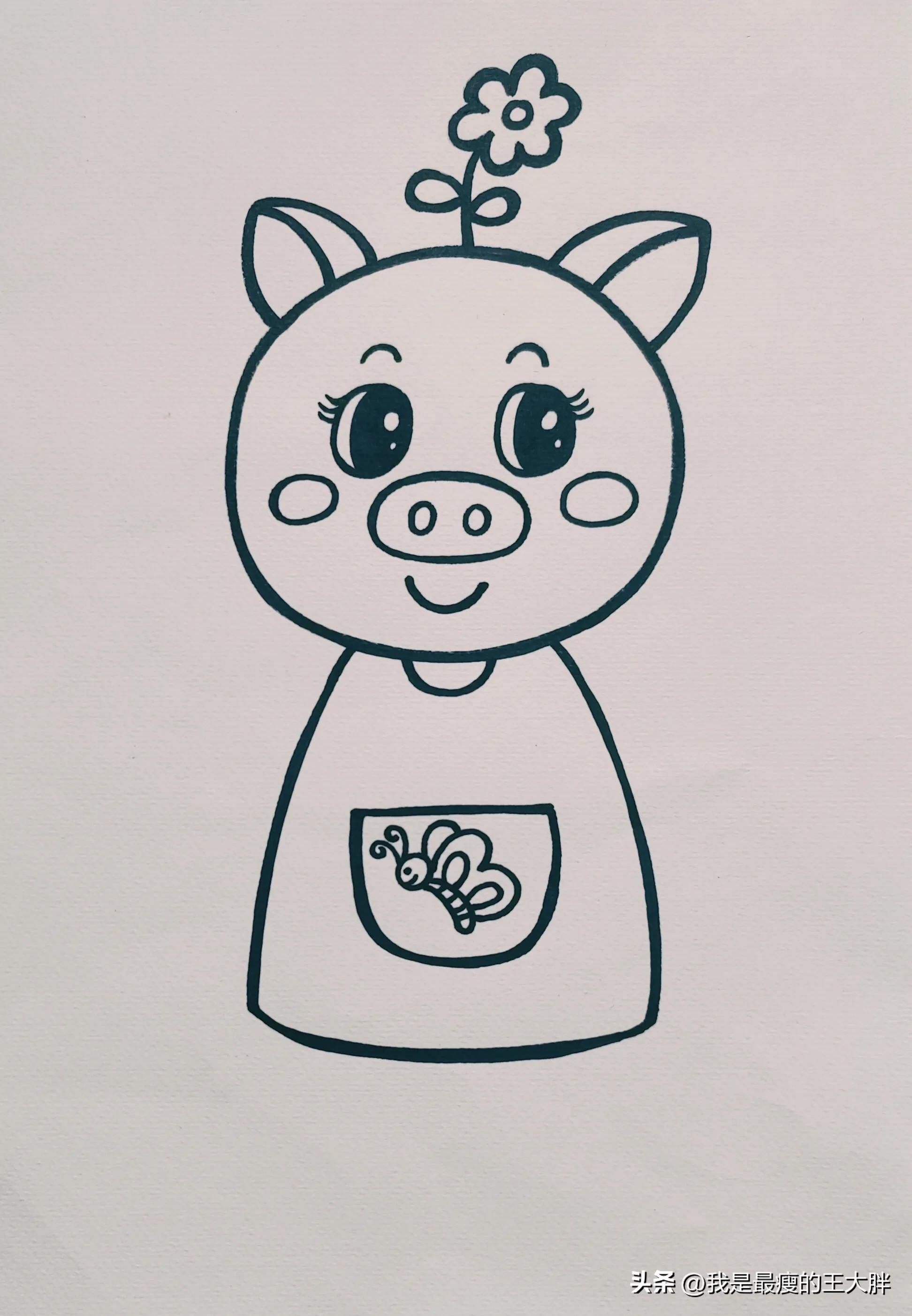 猪的简笔画大全大图图片