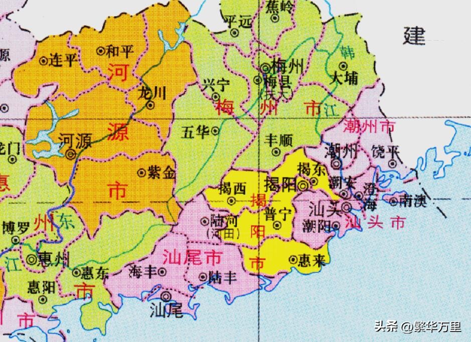 揭阳市地图各镇全图图片