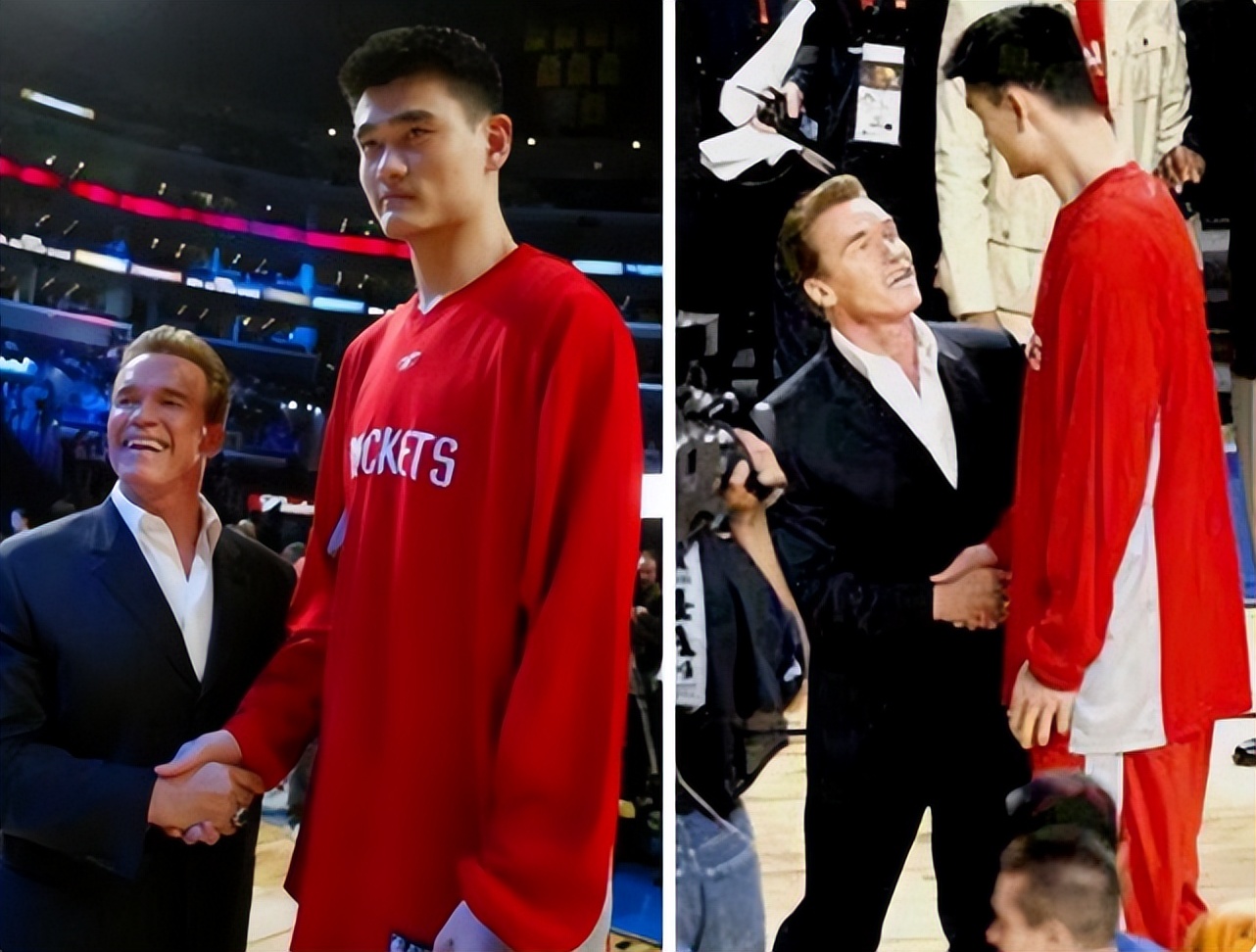 姚明和奧尼爾的合影（姚明體型太“非人類”！喝水如喝口服液 奧尼爾在身邊似小鳥依人）