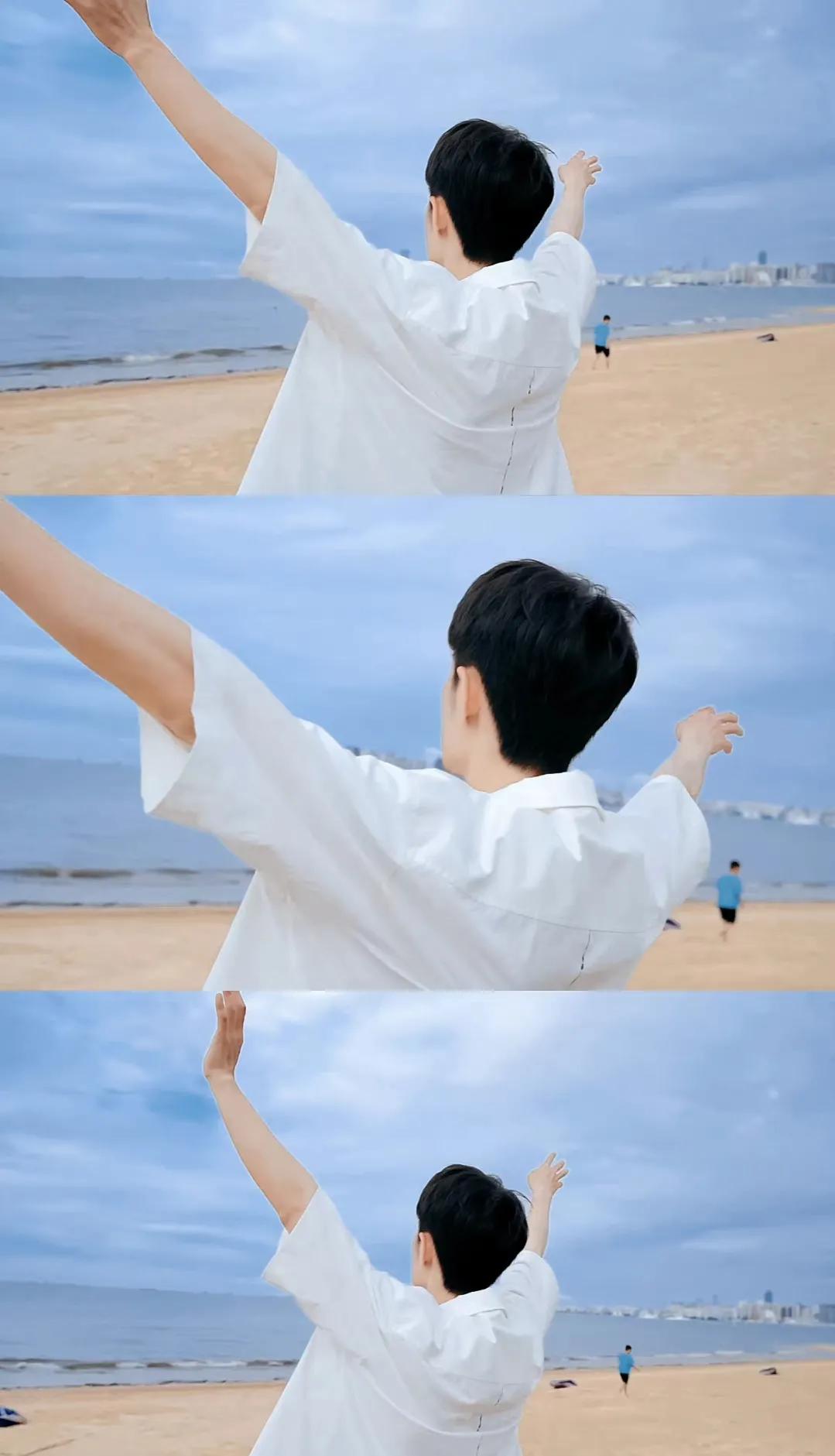 肖战海边大片花絮！白衬衫清爽帅气！笑容好甜好治愈