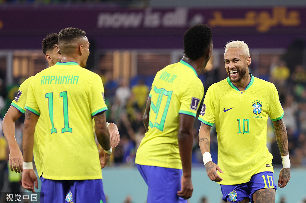 巴西世界杯1080p合集（世界杯｜维尼修斯传射内马尔罚点 巴西4-1韩国）