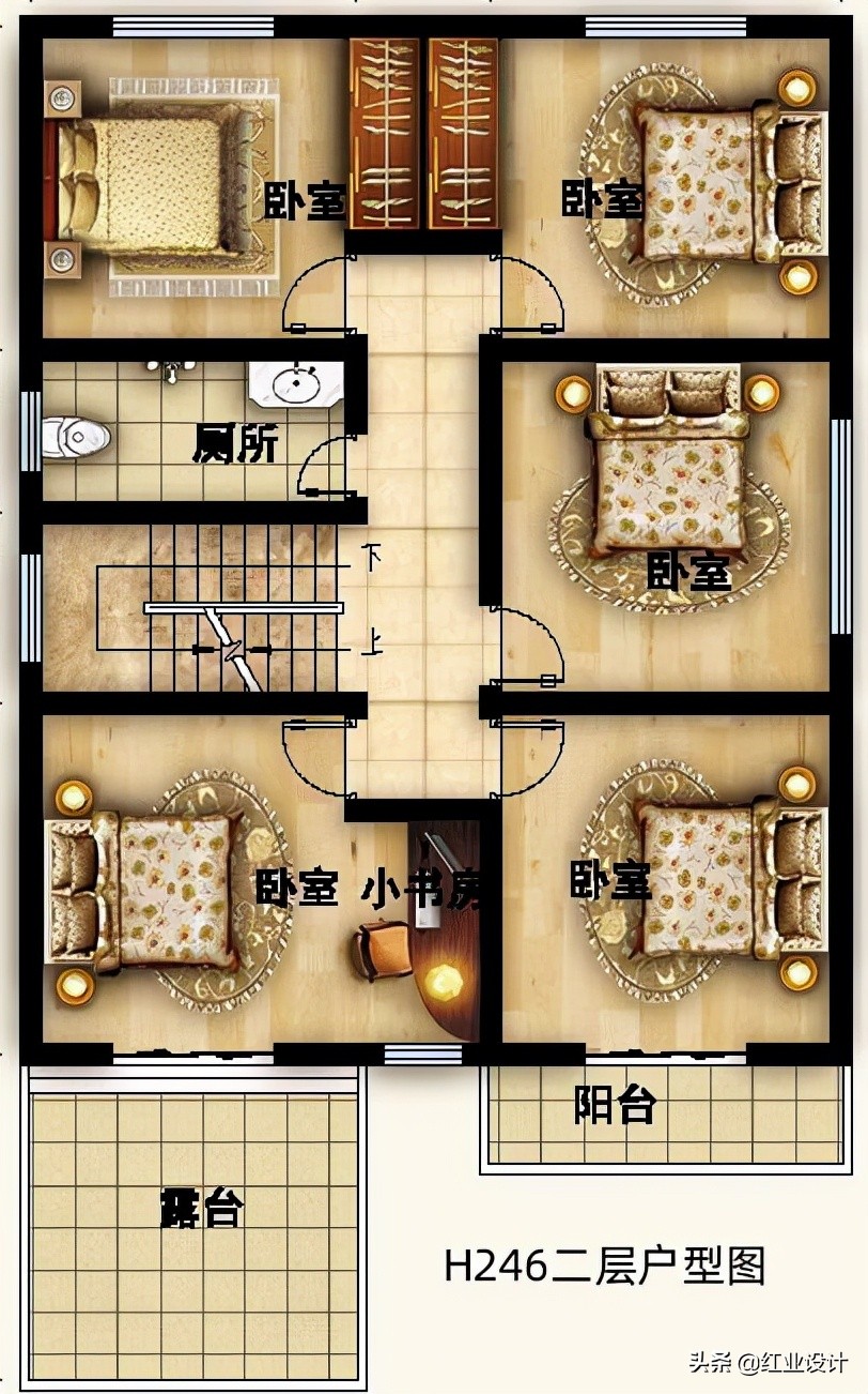 回农村自建房，怎能没有大堂屋？推荐5套图纸总有一套适合你