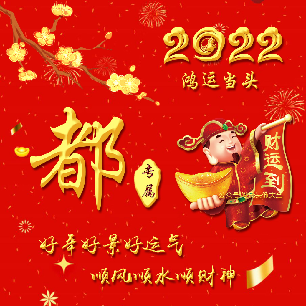 80张"鸿运当头"姓氏头像:好年好景好运气,顺风顺水顺财神
