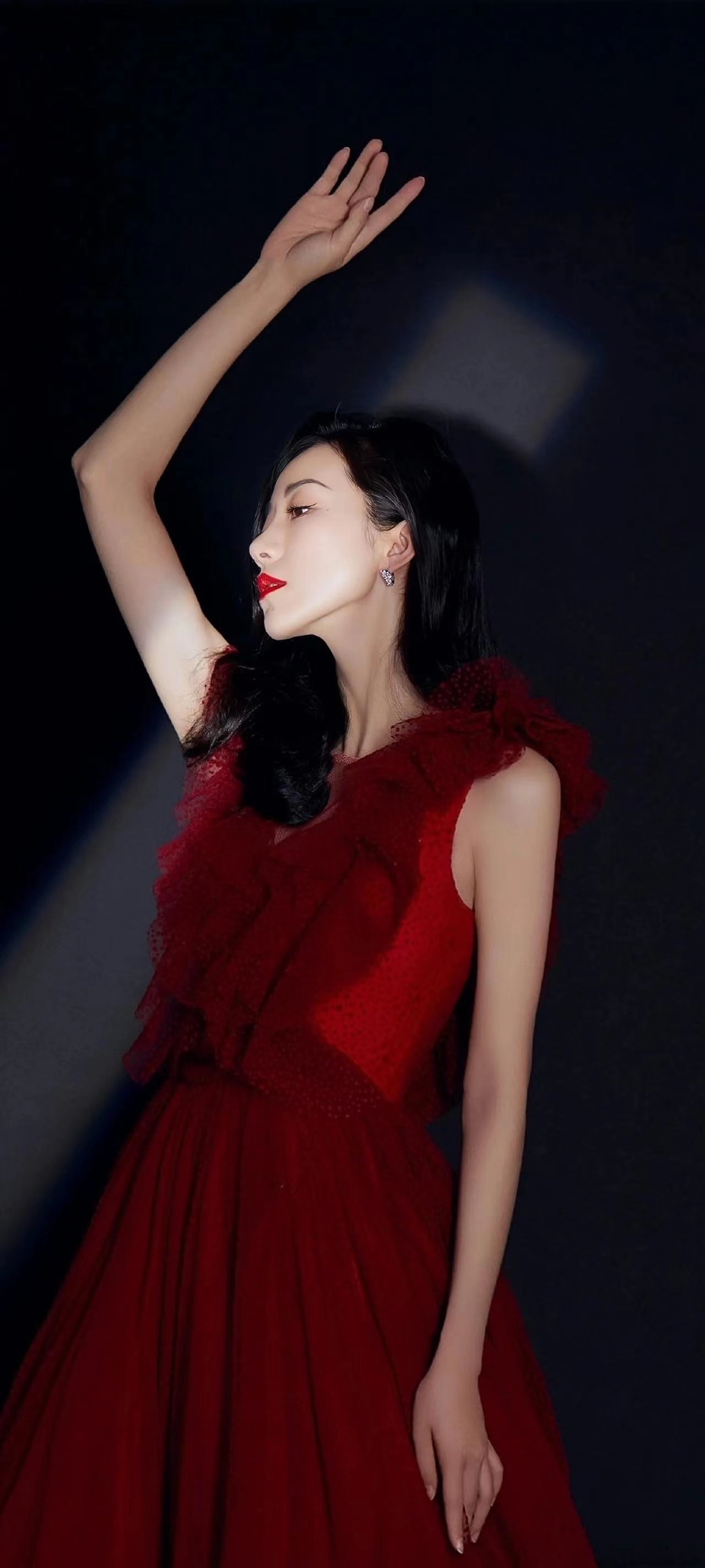 韩雪珍藏壁纸/红裙小波点,红唇太性感,你的美让我流连忘返.