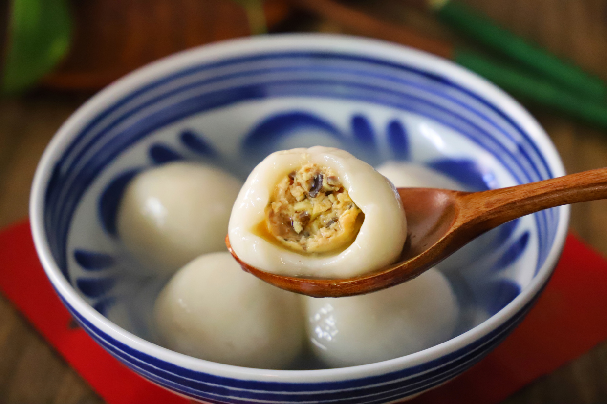 四,冬笋黑木耳肉汤圆