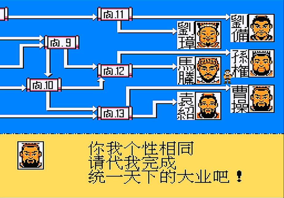 三国志霸王的大陆前作，中原之霸者，这游戏选择君主还需要看性格