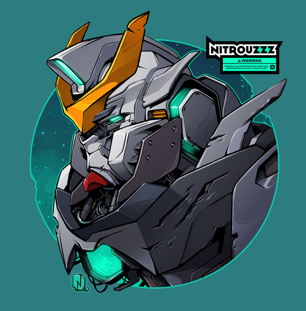 高达插画设计谁还没个机甲梦