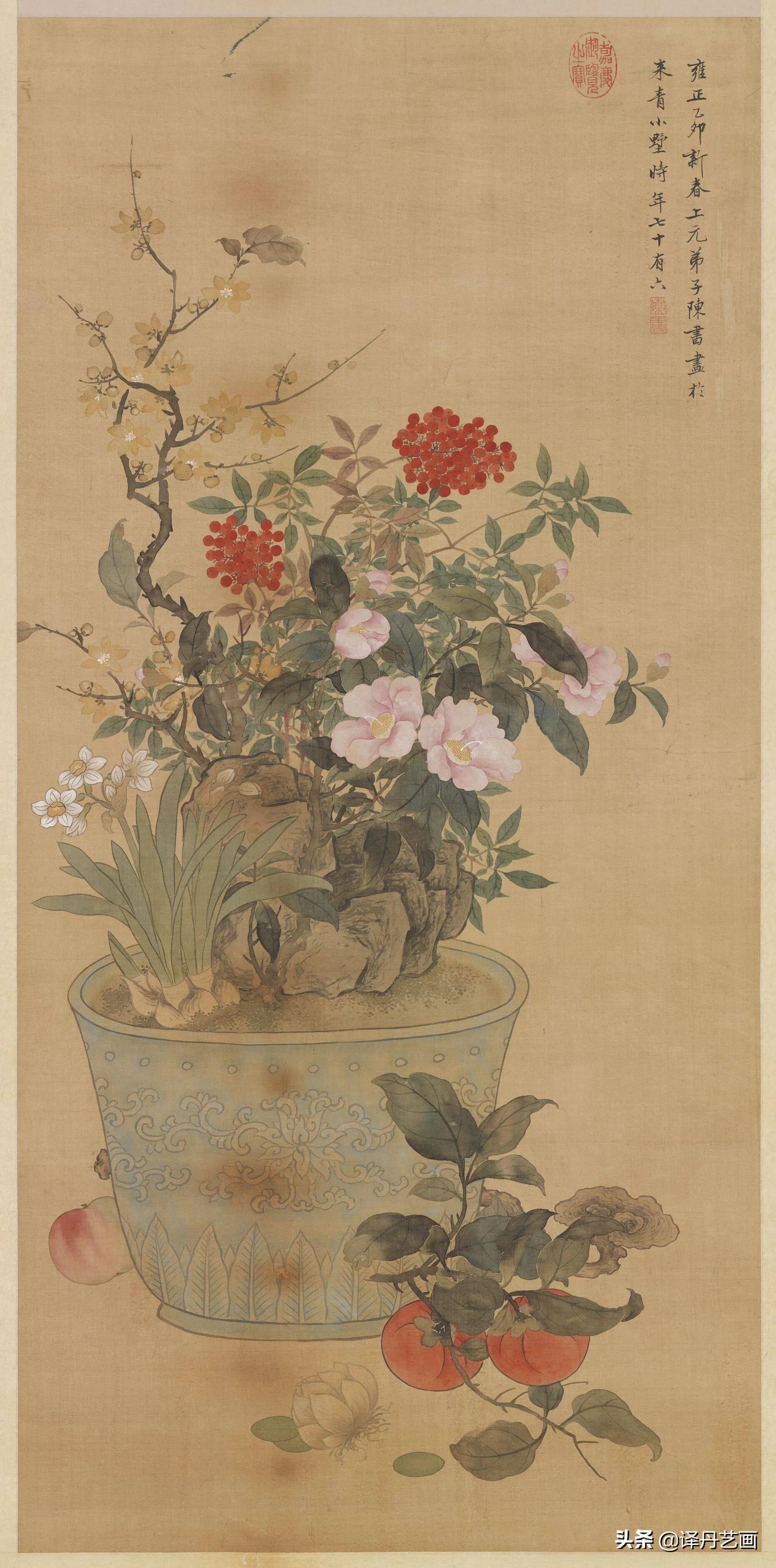 原来中国画里面也有这么美的静物花卉