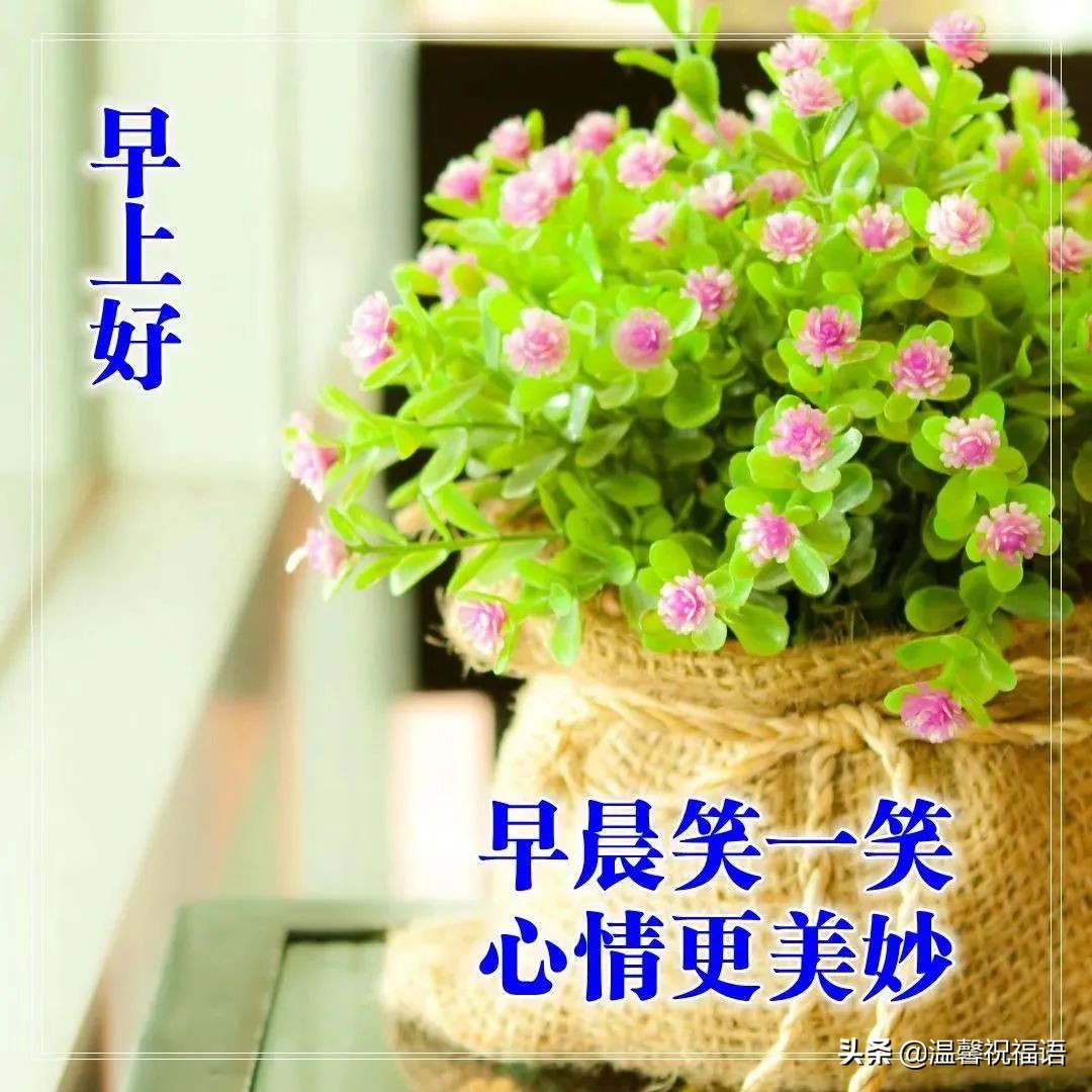 4月9日星期六最新早上好祝福表情图片带字，祝愿您开心愉快每一天