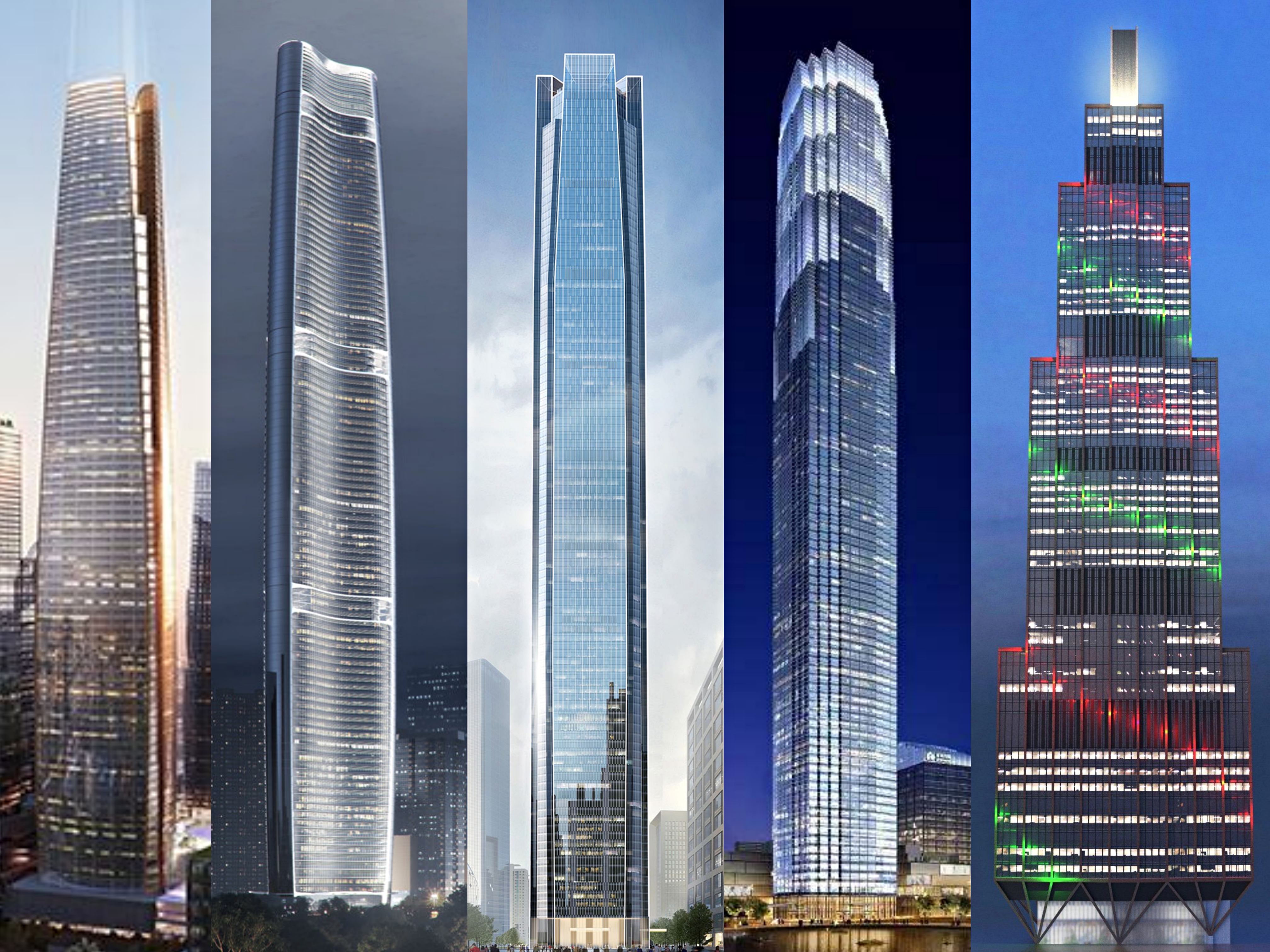 大楼图片建筑(全球在建(核心筒已出地面)最高的十座摩天楼-中国绿地集团占半)