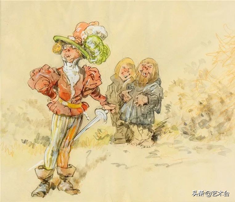 羅伯特-霍格菲特，滑稽、童話般的水彩畫