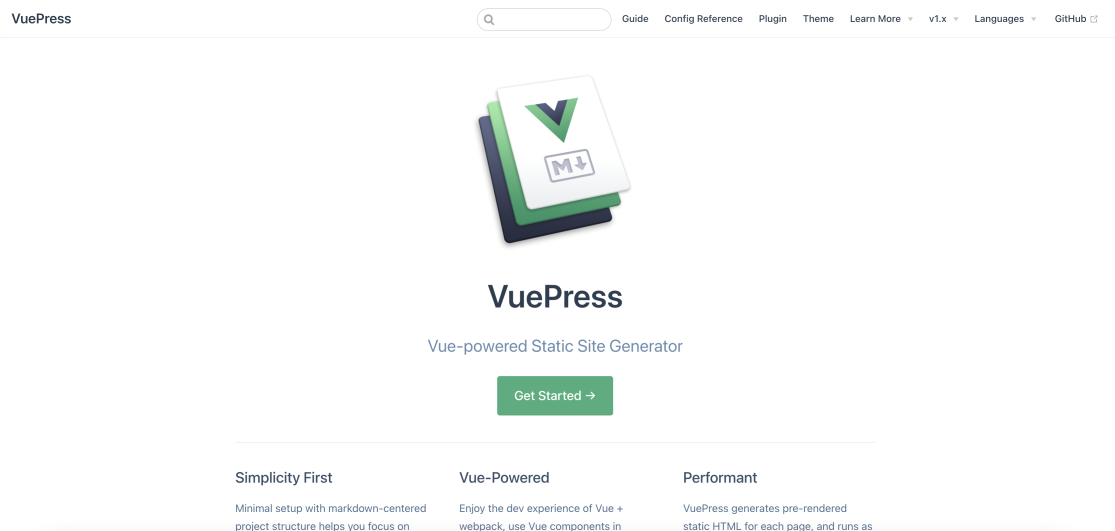 基于Vue的极简生成器—Vuepress