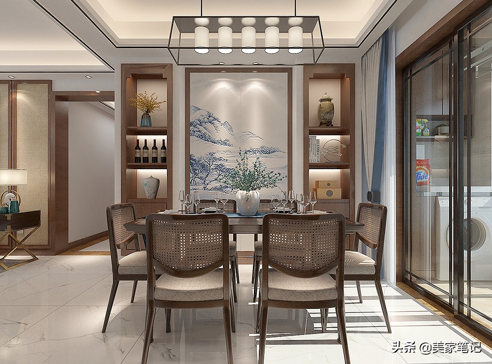将130㎡精装房改造新中式，优雅又有韵味，仅凭阳台就惊艳全小区