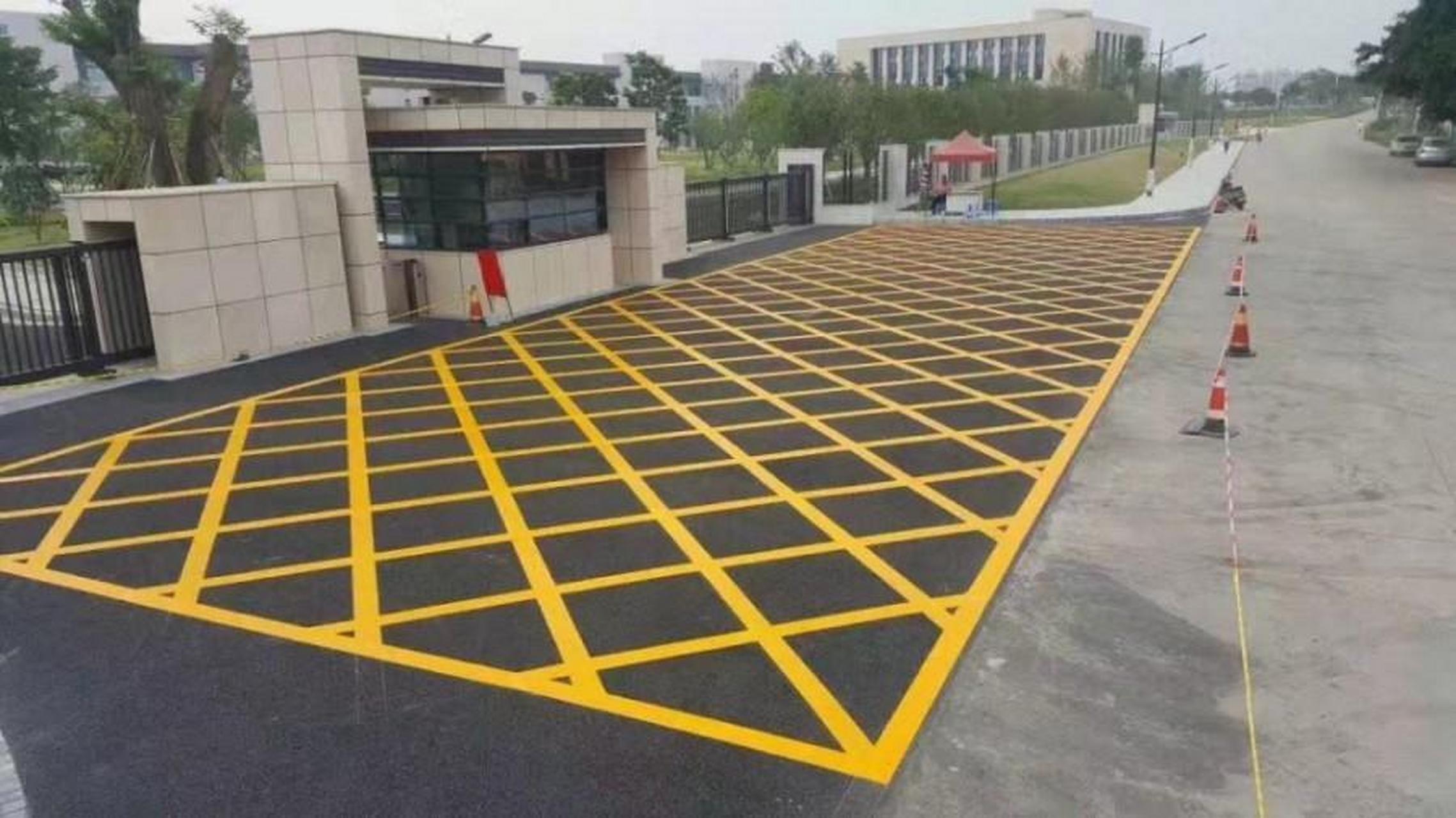 禁止停车标志 禁止停车网格线图片-始兴思宇科技