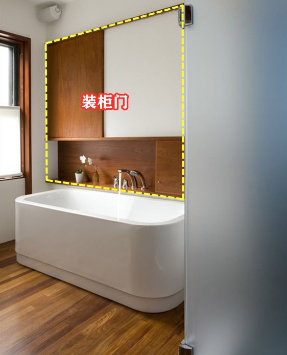 大型浴场装修效果图(装浴缸，我真心建议：靠墙装一组收纳柜，卫生间储物也能翻一番)