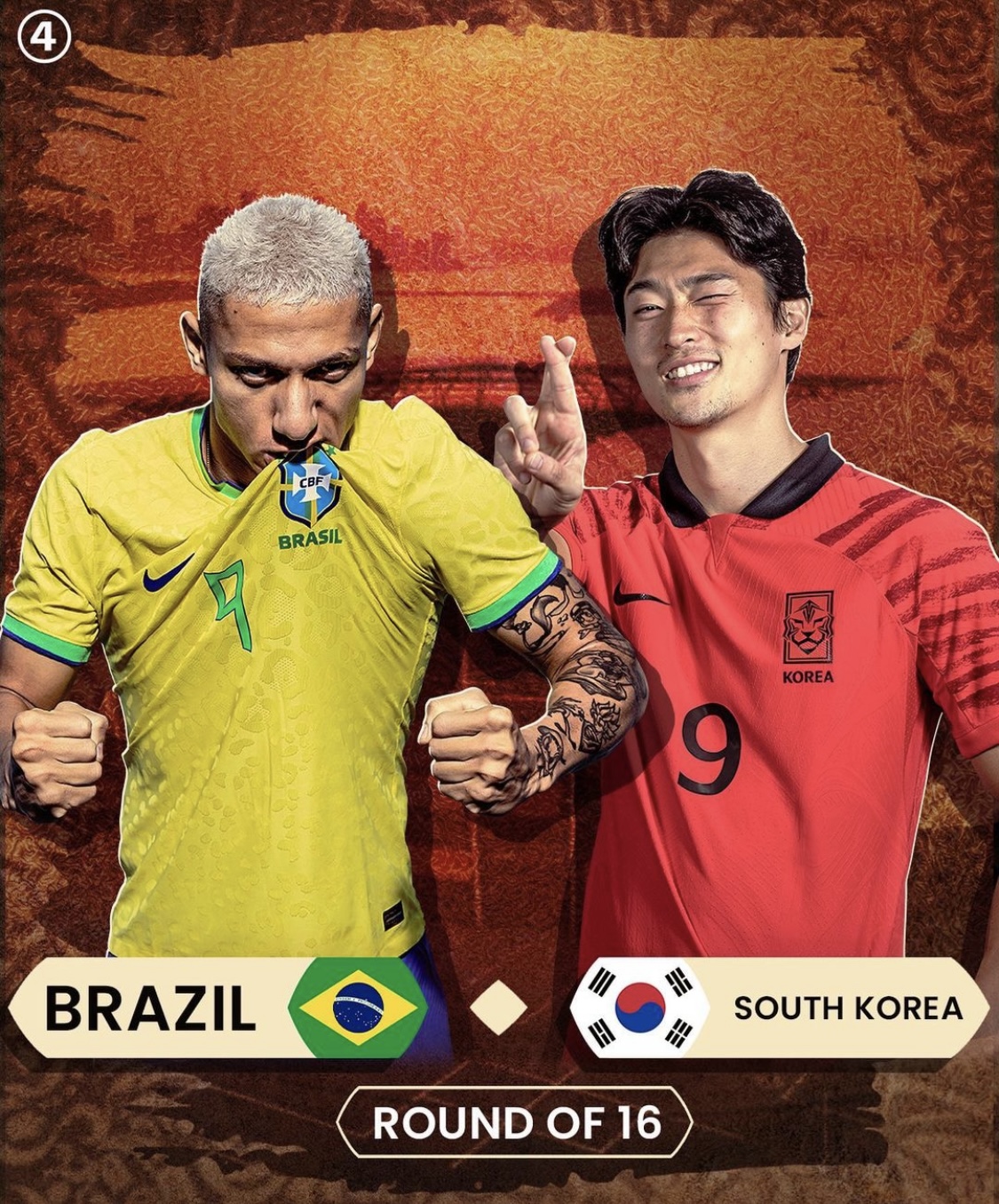 今夜焦点，巴西PK韩国！巴西边卫危机，韩国从未世界杯击败南美队