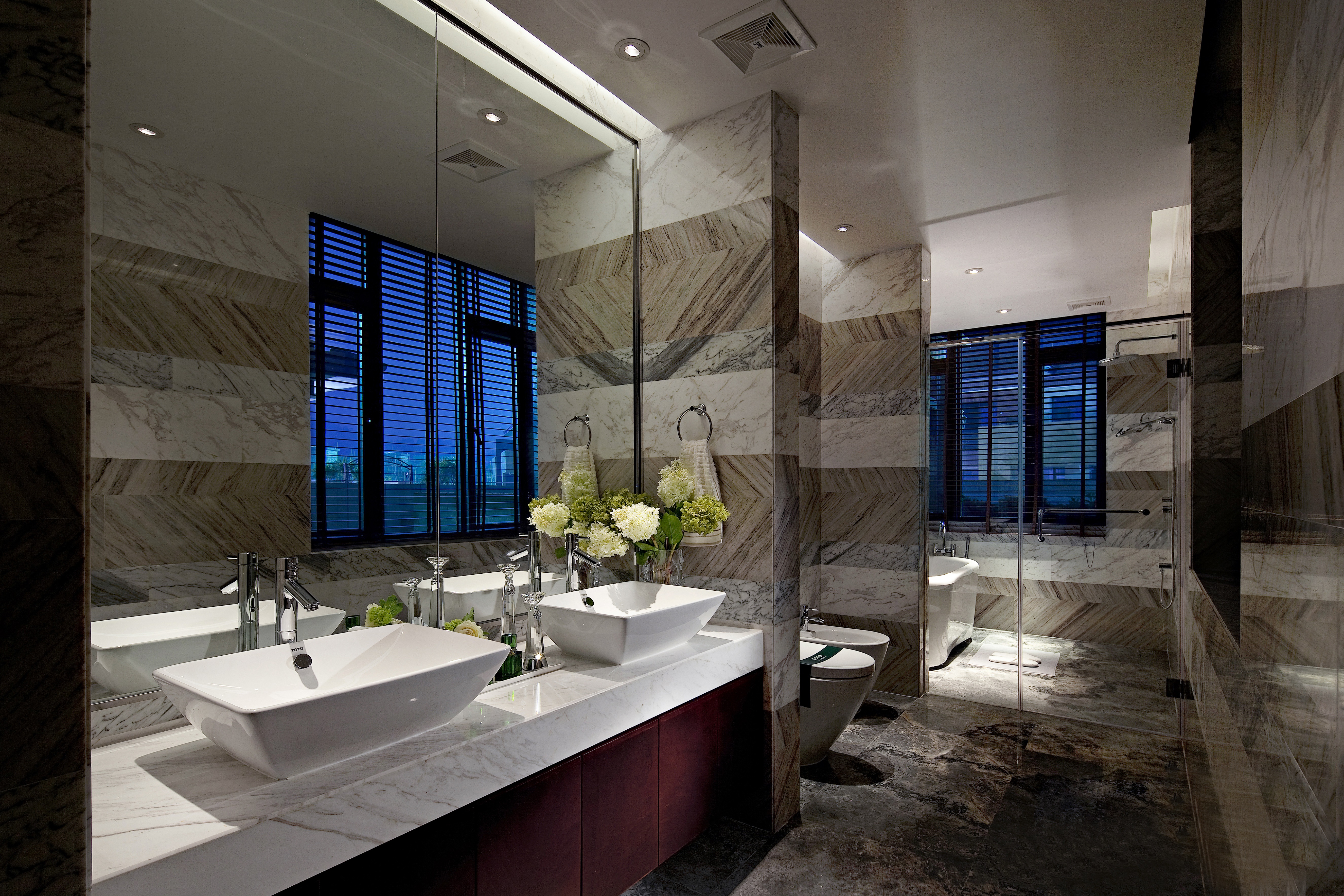 「室内设计」广州·星河600m²现代风格独栋别墅丨效果图+CAD施工图