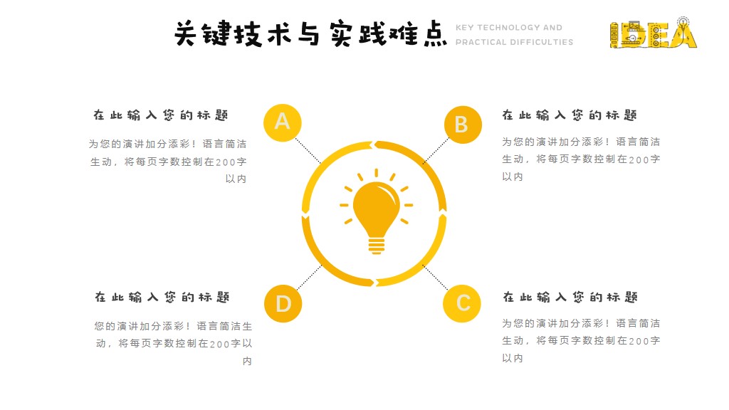 黄色创意MBE风格PPT模板免费下载｜象刀PPT