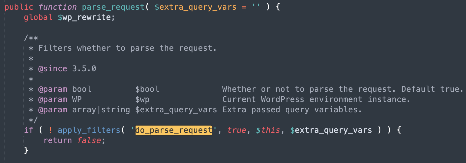 WordPress 6.0 改进了do_parse_request过滤器，实现跳过文章请求
