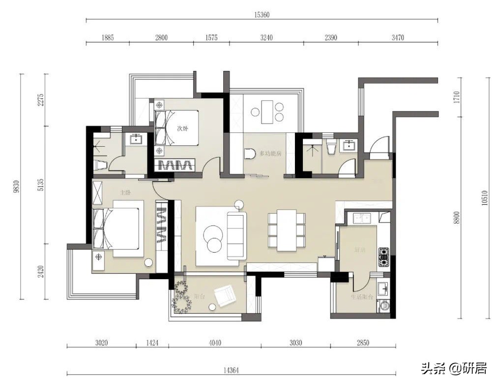 成都姑娘爱折腾，爆改100m²精装房，完工后的家温暖治愈，好惊艳
