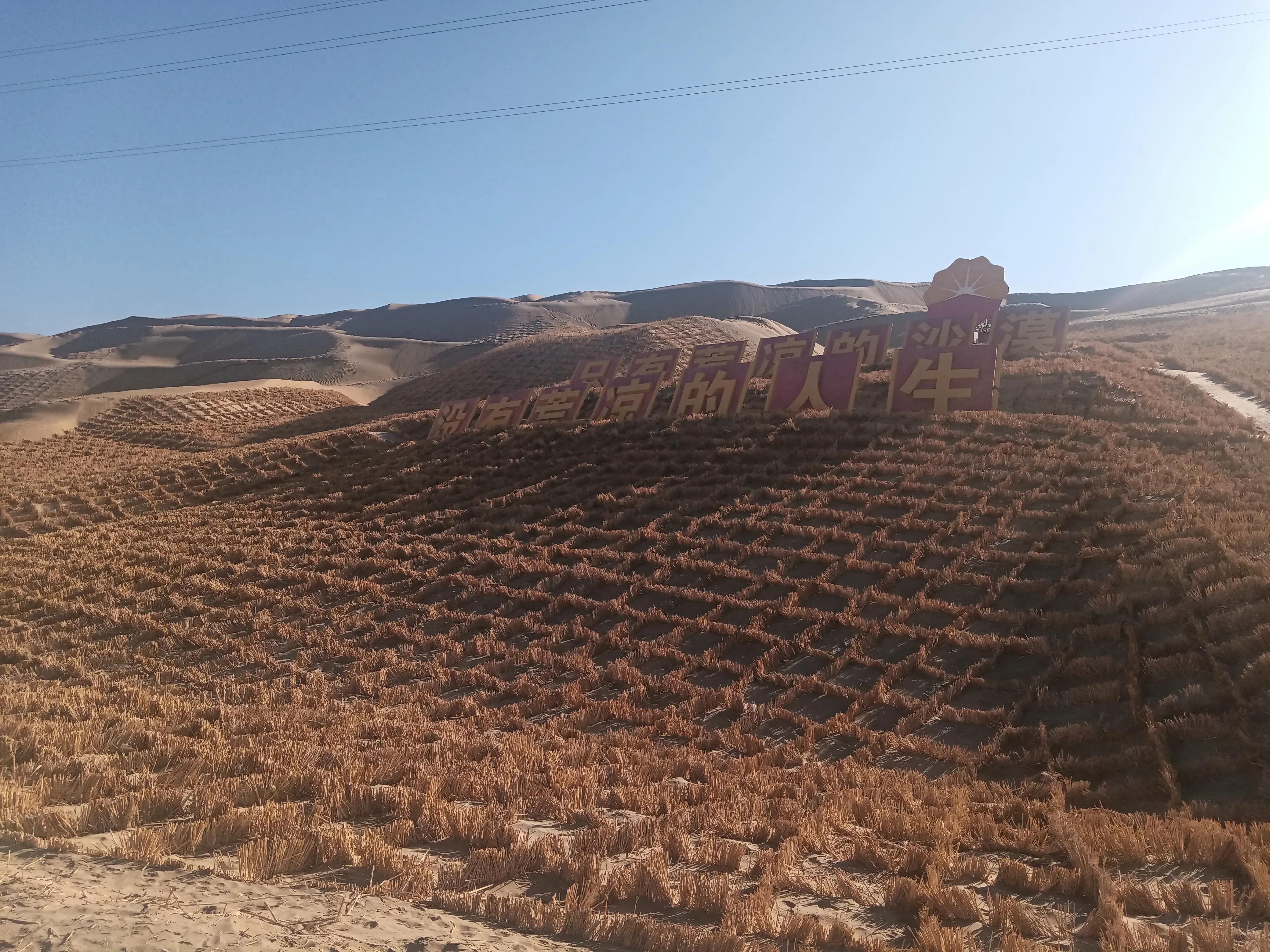 途经塔中沙漠公路之人生格言：只有荒凉的沙漠，没有荒凉的人生