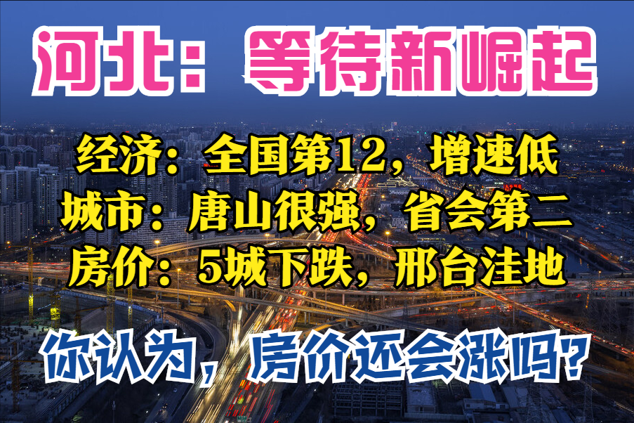 河北盘点：全国15强，破4万亿，唐山最强，保定最猛，5城房价下跌