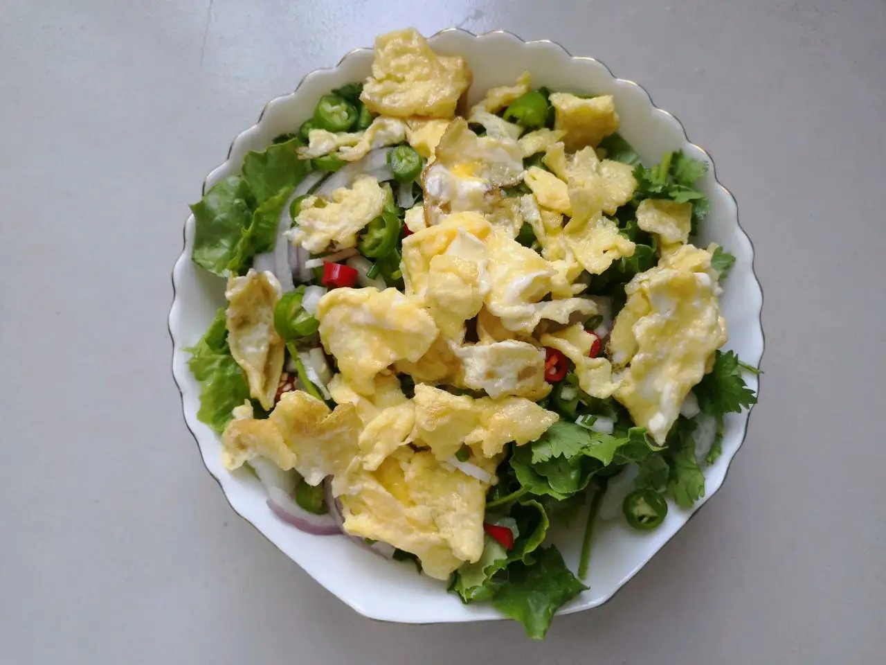 图片[2]-【生菜拌鸡蛋】做法步骤图 爽口解馋 特别过瘾-起舞食谱网